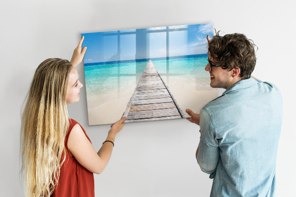 Magnetic dry erase board A beach with memories and photos