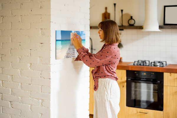 Magnetic dry erase board A beach with memories and photos