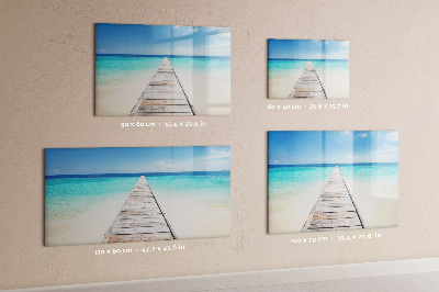 Magnetic dry erase board A beach with memories and photos