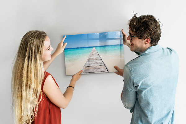 Magnetic dry erase board A beach with memories and photos