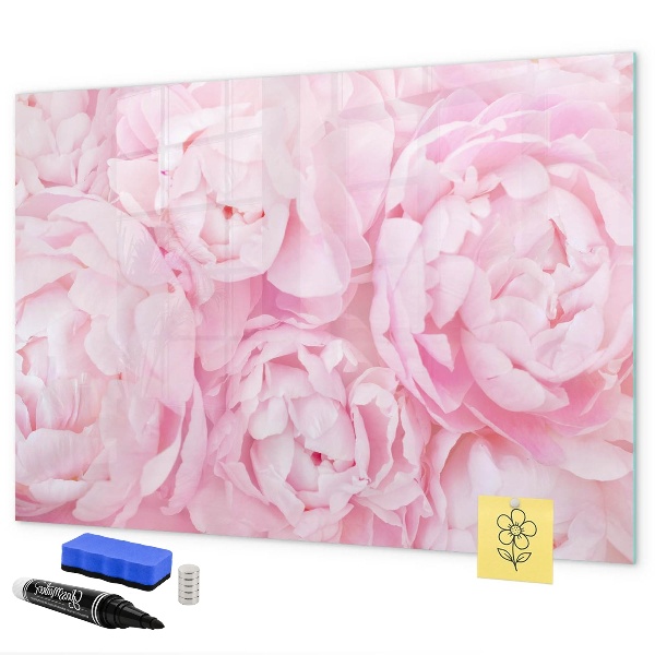 Dry erase board magnetic Floral motif with space for photos