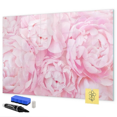 Dry erase board magnetic Floral motif with space for photos