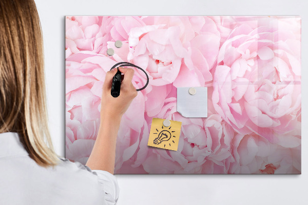 Dry erase board magnetic Floral motif with space for photos