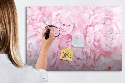Dry erase board magnetic Floral motif with space for photos