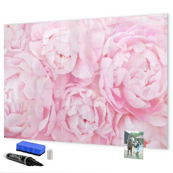 Dry erase board magnetic Floral motif with space for photos