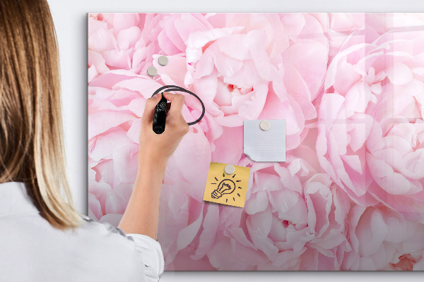 Dry erase board magnetic Floral motif with space for photos