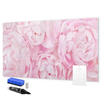 Dry erase board magnetic Floral motif with space for photos