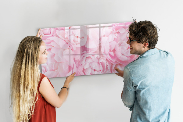 Dry erase board magnetic Floral motif with space for photos