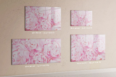 Dry erase board magnetic Floral motif with space for photos