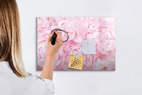 Dry erase board magnetic Floral motif with space for photos