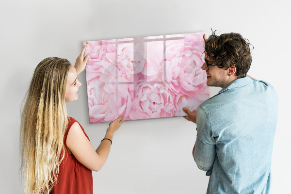 Dry erase board magnetic Floral motif with space for photos