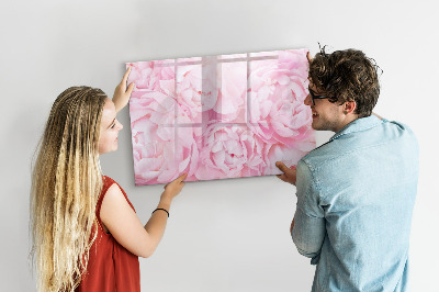 Dry erase board magnetic Floral motif with space for photos