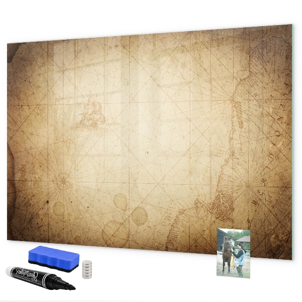 Magnetic dry erase board Note board with photos and accessories