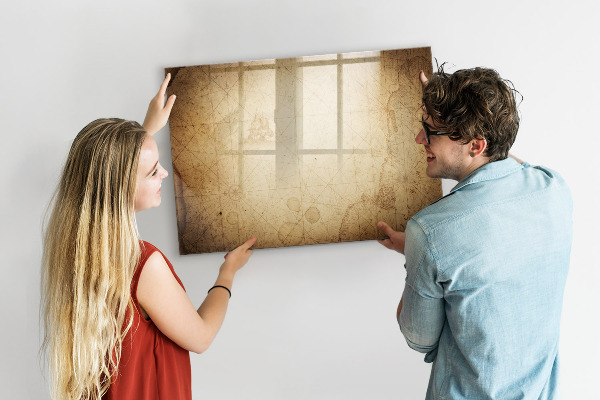 Magnetic dry erase board Note board with photos and accessories