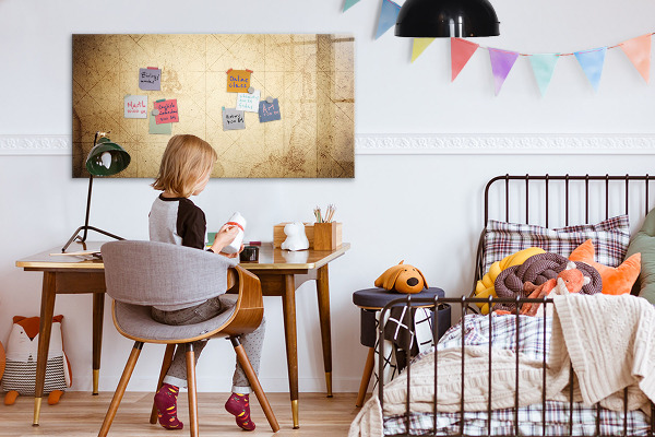 Magnetic dry erase board Note board with photos and accessories