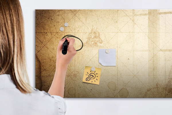Magnetic dry erase board Note board with photos and accessories