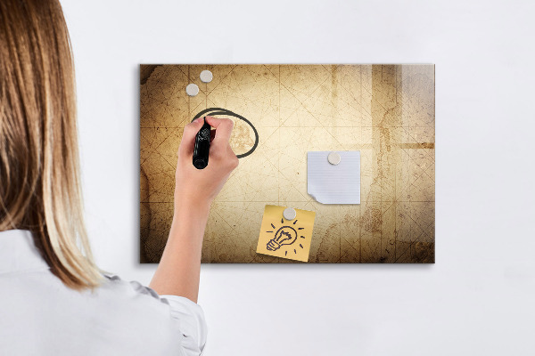 Magnetic dry erase board Note board with photos and accessories