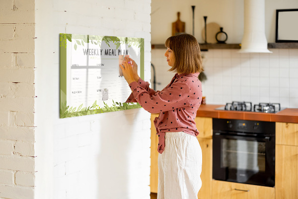 Dry erase board magnetic Meal plan for the week