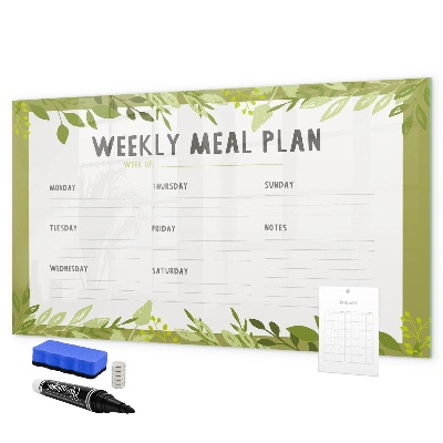 Dry erase board magnetic Meal plan for the week