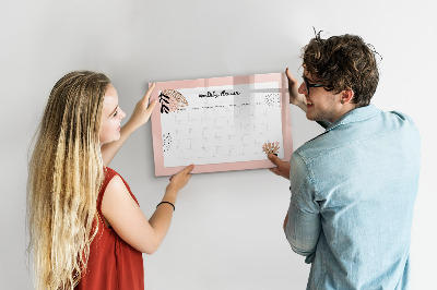 Magnetic dry erase board Monthly planner with space for photos