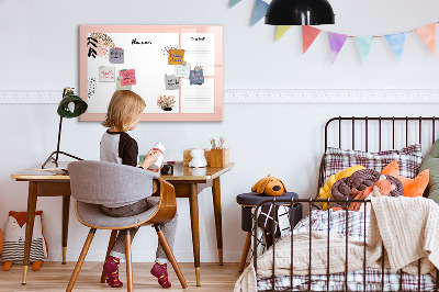Dry erase board magnetic Planner with space for photos