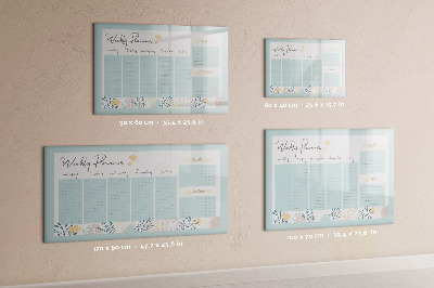 Magnetic dry erase board Weekly planner with space for photos