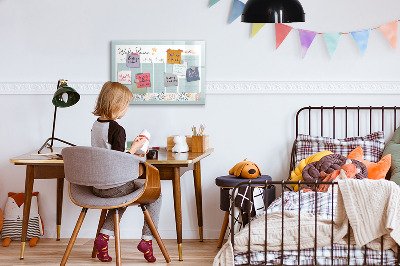 Magnetic dry erase board Weekly planner with space for photos