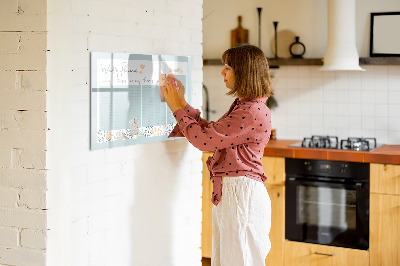 Magnetic dry erase board Weekly planner with space for photos