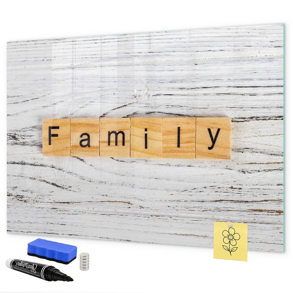 Magnetic dry erase board Board for photos and notes