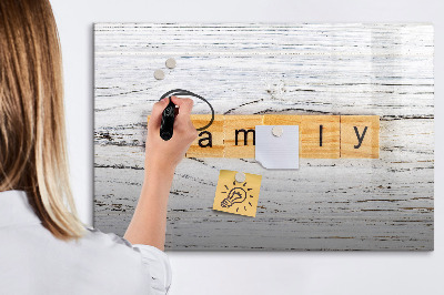 Magnetic dry erase board Board for photos and notes