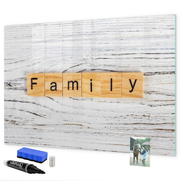 Magnetic dry erase board Board for photos and notes