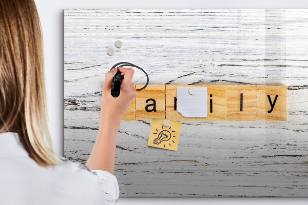 Magnetic dry erase board Board for photos and notes