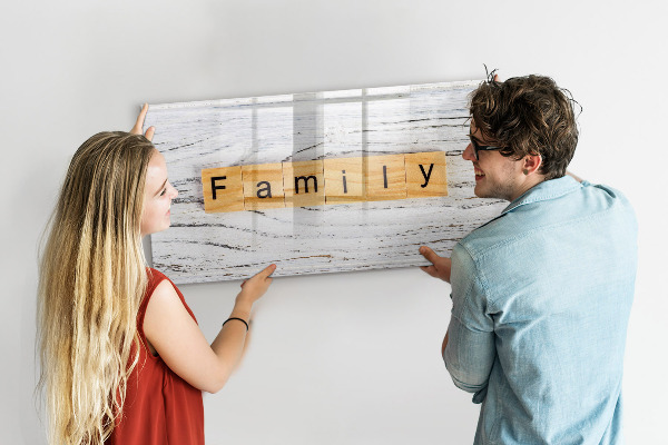 Magnetic dry erase board Board for photos and notes