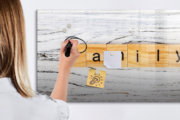Magnetic dry erase board Board for photos and notes