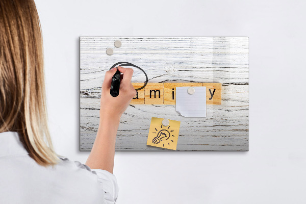 Magnetic dry erase board Board for photos and notes
