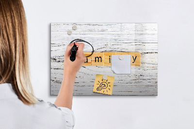 Magnetic dry erase board Board for photos and notes