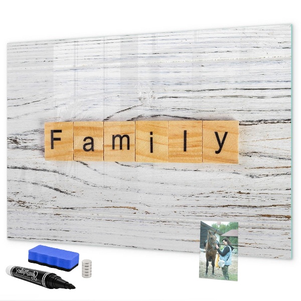 Magnetic dry erase board Board for photos and notes