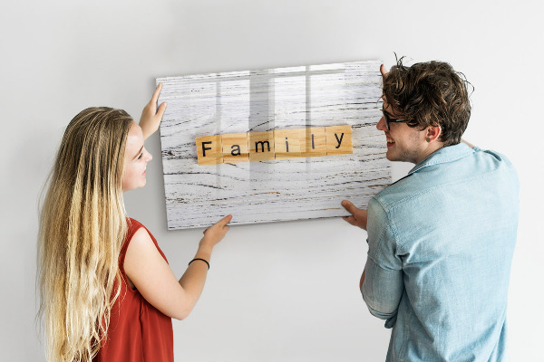 Magnetic dry erase board Board for photos and notes