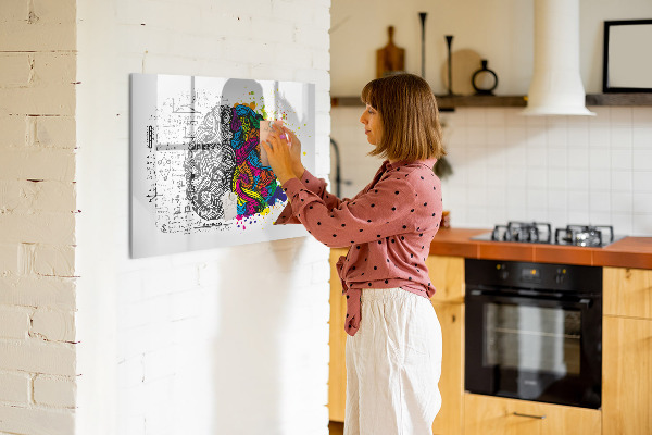 Magnetic dry erase board A creative space for memories and ideas