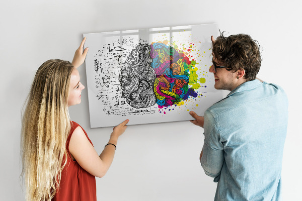 Magnetic dry erase board A creative space for memories and ideas