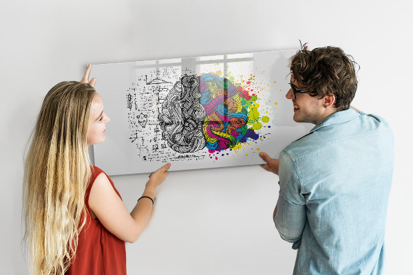 Magnetic dry erase board A creative space for memories and ideas