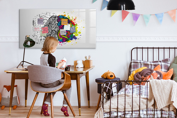 Magnetic dry erase board A creative space for memories and ideas