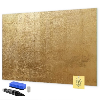 Dry erase board magnetic Gold board for notes and photos