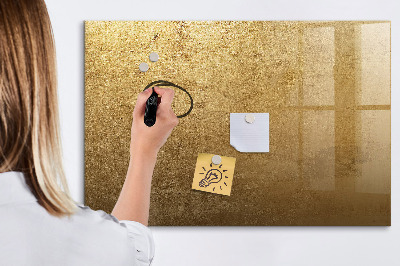 Dry erase board magnetic Gold board for notes and photos