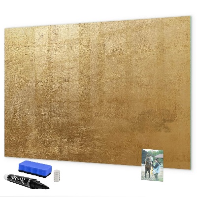 Dry erase board magnetic Gold board for notes and photos
