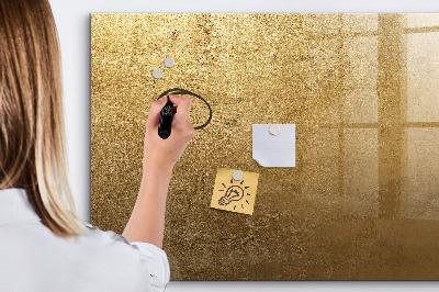 Dry erase board magnetic Gold board for notes and photos
