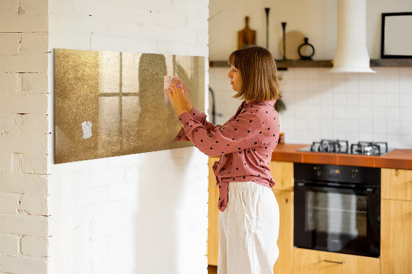 Dry erase board magnetic Gold board for notes and photos