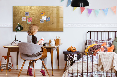 Dry erase board magnetic Gold board for notes and photos