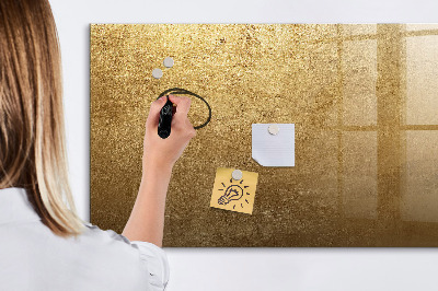 Dry erase board magnetic Gold board for notes and photos