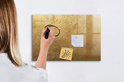 Dry erase board magnetic Gold board for notes and photos
